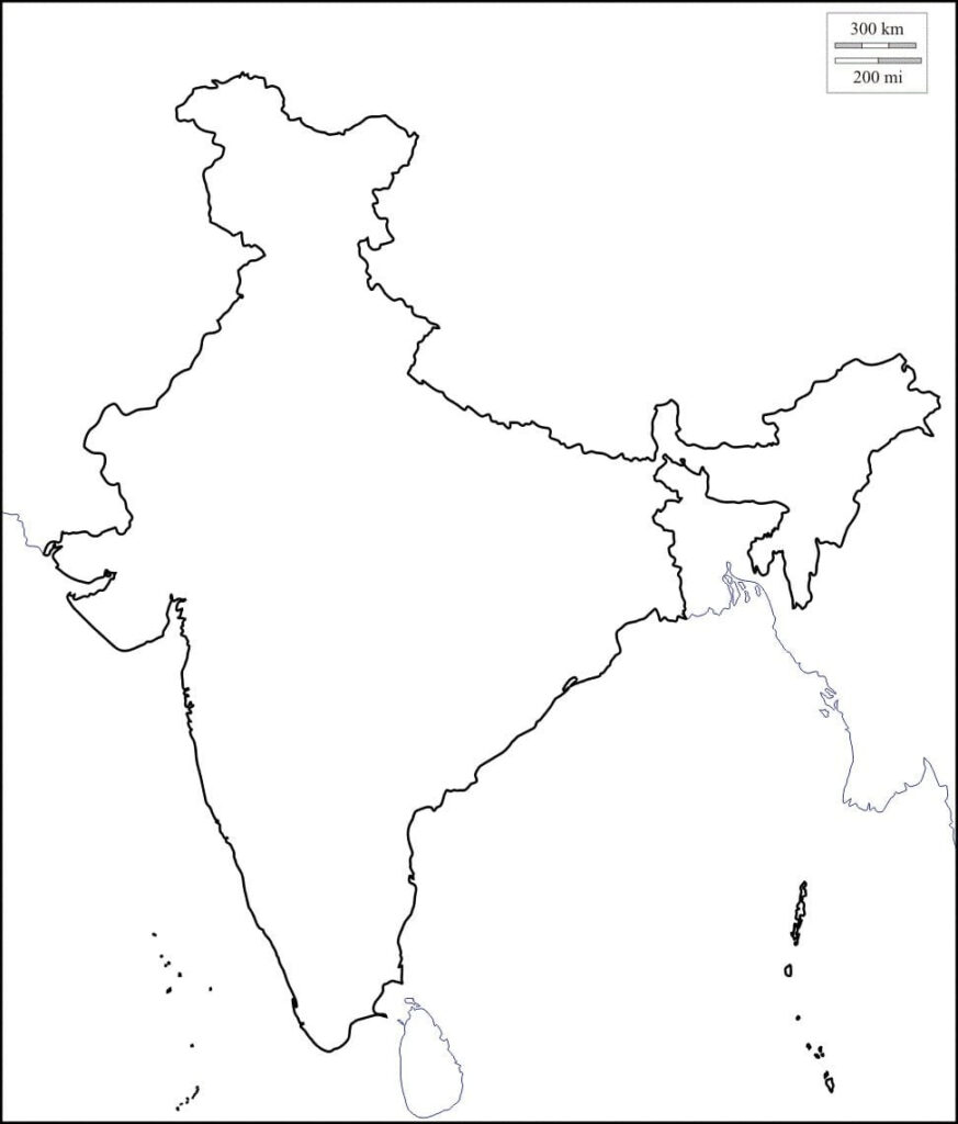 Map Of India Outline Printable NEO Coloring