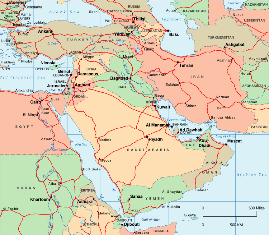Middle East Political Map