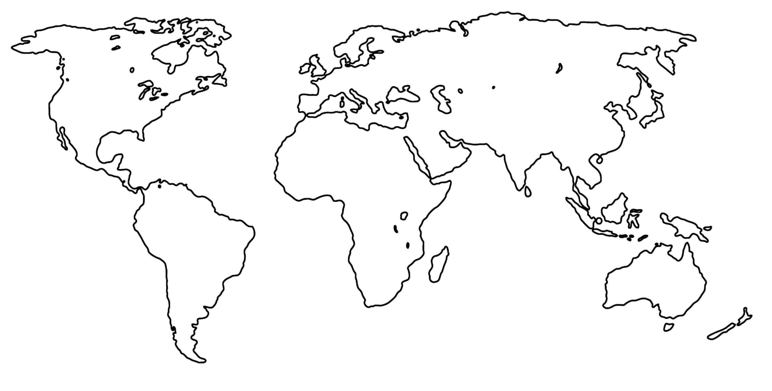 Outline Map Of The World Pdf New World Map Outline Free Copy Free