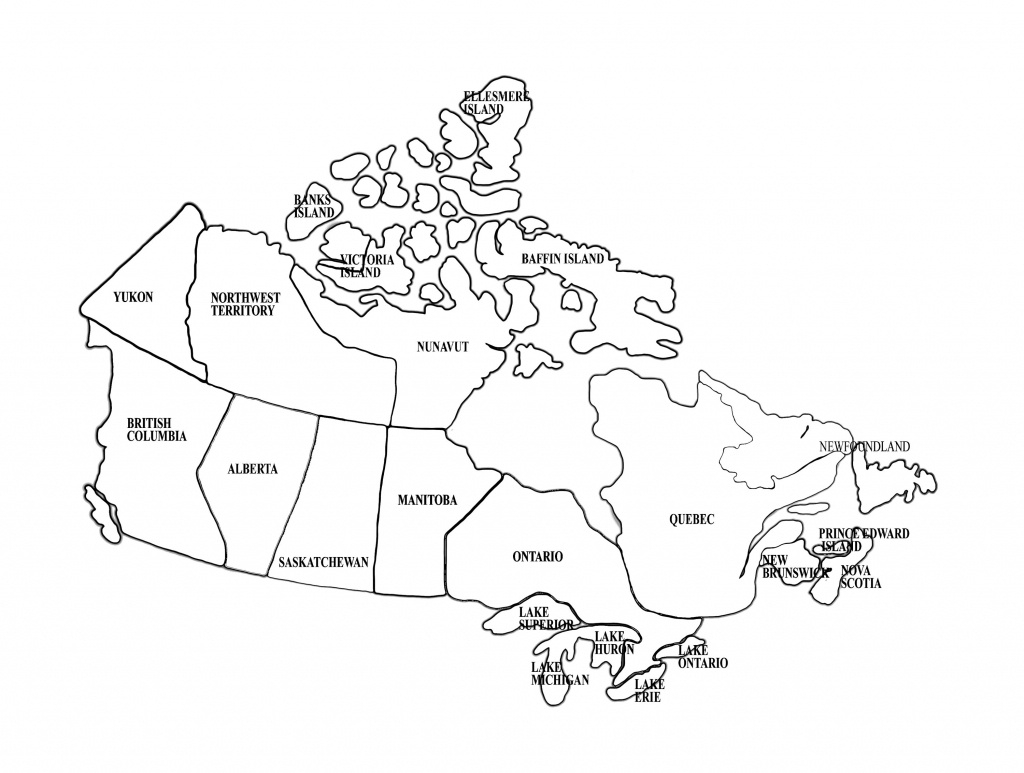 Printable Blank Map Of Canada With Provinces And Capitals Free
