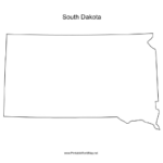 South Dakota Blank Map