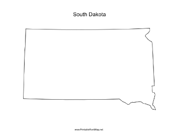 South Dakota Blank Map