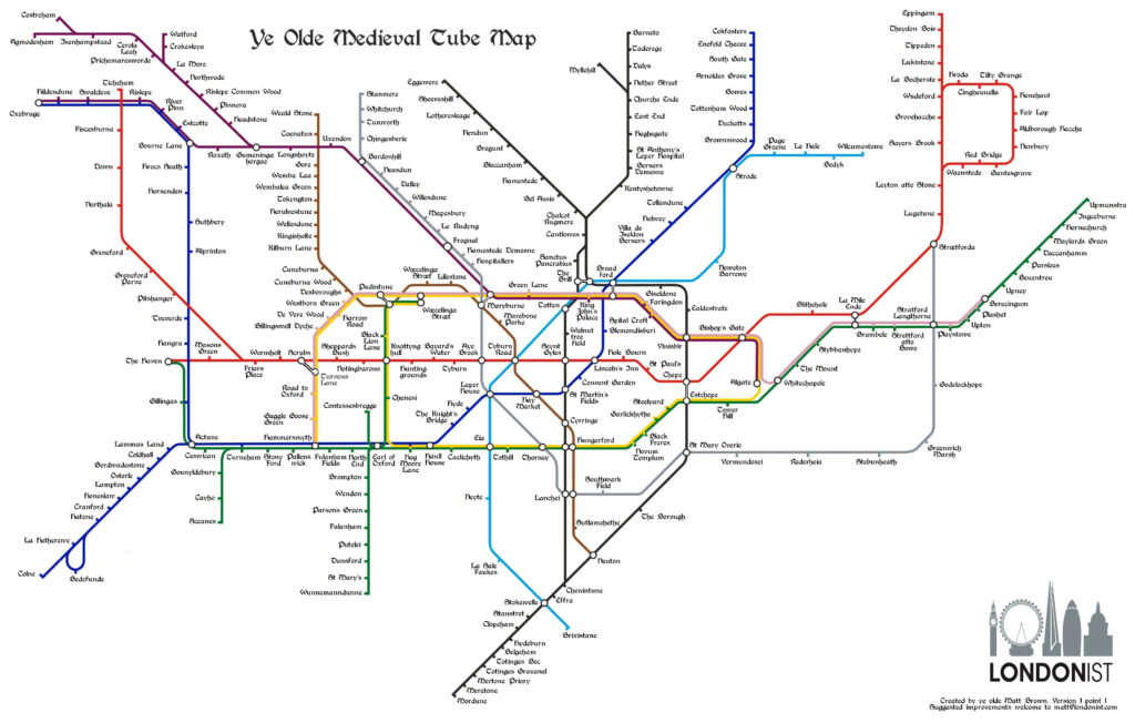 The Medieval Tube Map Londonist