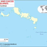 Turks And Caicos Islands Outline Map Turks And Caicos Turks And