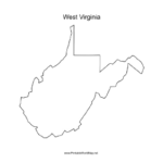 West Virginia Blank Map