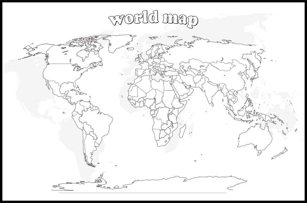 10 Best Blank World Maps Printable Printablee