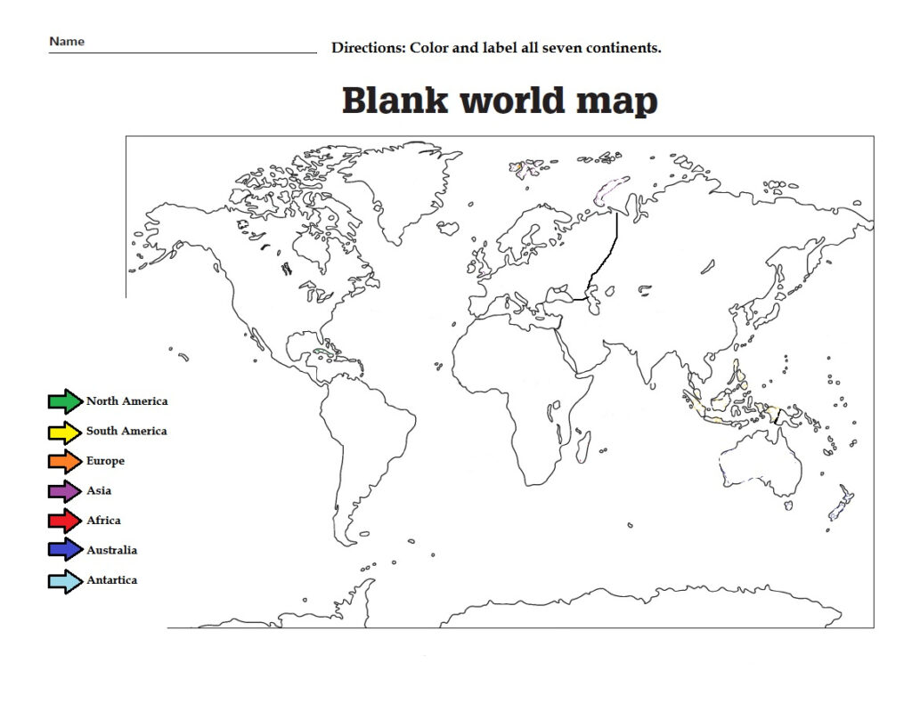 38 Free Printable Blank Continent Maps Kitty Baby Love