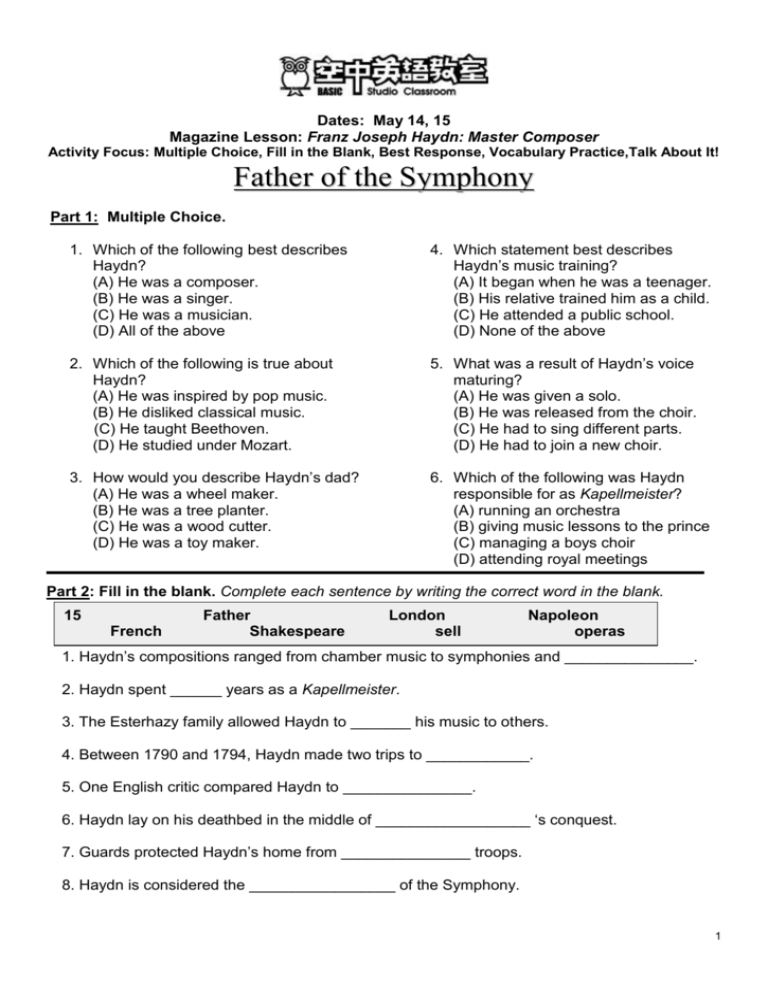 Activity Focus Multiple Choice Fill In The Blank Best Response