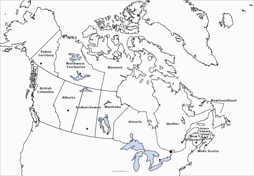 Blank Map Of Canada With Capital Cities Pertaining To Blank City Map