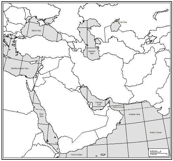 Blank Map Of Middle East With Names Of Countries Google Search