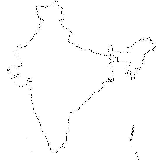 Blank Outline Map Of India Schools At Look4