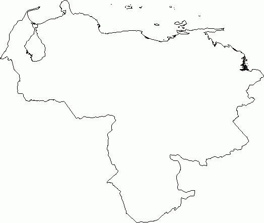 Blank Outline Map Of Venezuela