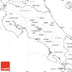Blank Simple Map Of Costa Rica