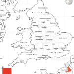 Blank Simple Map Of England