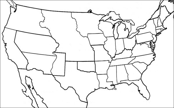Blank United States Map 1850 United States Map Us History State Map