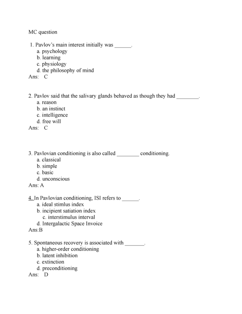 Chapter 3 Multiple Choice And Fill In The Blank MC Question 1 Main 