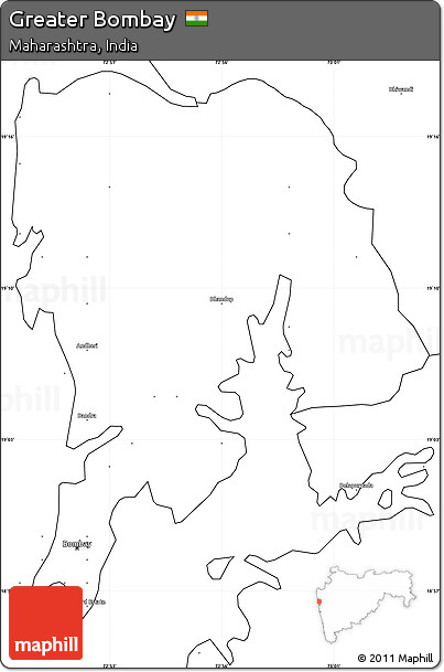 Free Blank Simple Map Of Greater Bombay