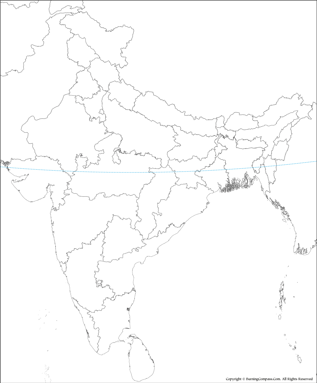 India Outline Map India Blank Map India Political Map Outline