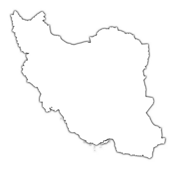 Iran Outline Map With Shadow Stock Photo Skvoor 9090305