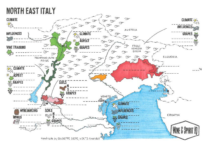 Italian Wines Blank Maps