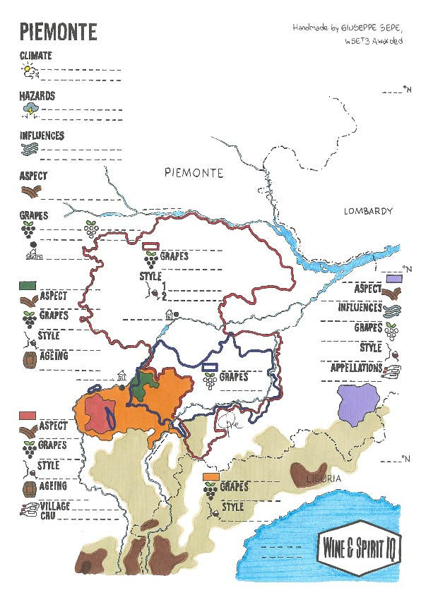 Italian Wines Blank Maps