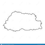 Map Of Bhutan Outline Stock Illustration Illustration Of Outline