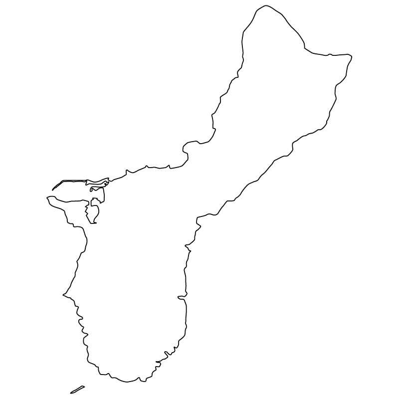 Map Of Guam Blank Map Speciality Shop In Japan