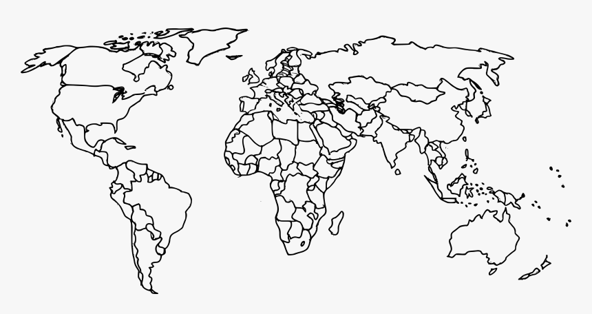 Map Of The World Countries Blank HD Png Download Kindpng