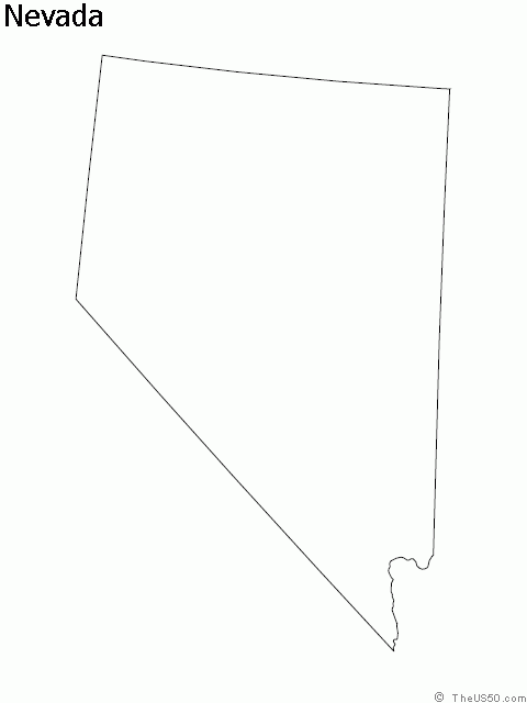 Nevada State Blank Outline Map Map Quilt State Outline Maps For Kids