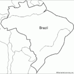 Outline Map Brazil EnchantedLearning