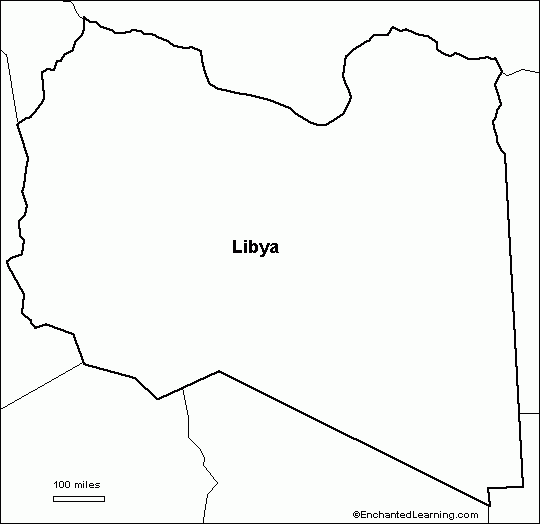 Outline Map Libya Map Outline Libya Outline