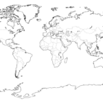 Outline World Map Pdf And Vector Eps 123Freevectors