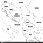 Political Map Of Balkans States Of Balkan Peninsula Simple Flat