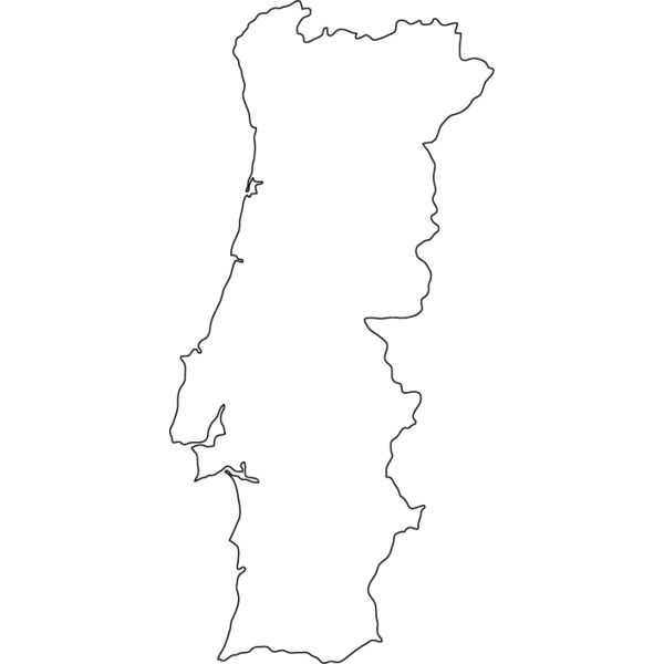 Portugal Outline Map Map Tattoos Map Outline Portugal Map