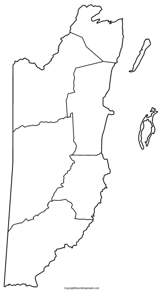 Printable Blank Map Of Belize Outline Transparent PNG Map