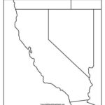 Printable Blank Map Of California Outline Transparent PNG Map
