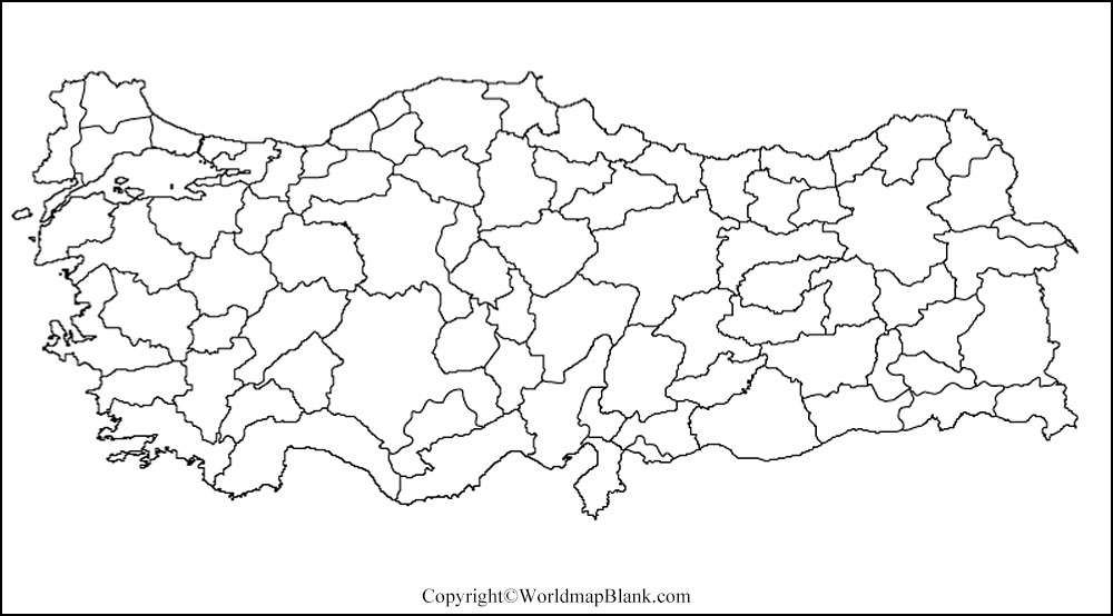 Printable Blank Map Of Turkey Outline Transparent PNG Map