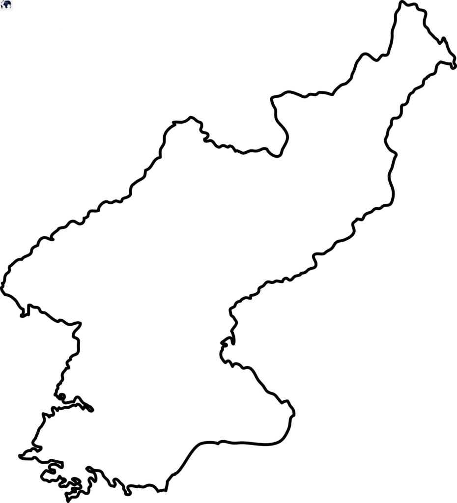 Printable Blank North Korea Map With Outline Transparent Map North 