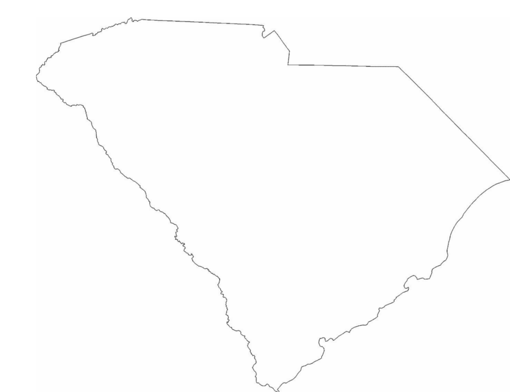 South Carolina State Outline Map Free Download