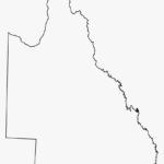 Transparent Australia Map Clipart Map Of Queensland Outline HD Png